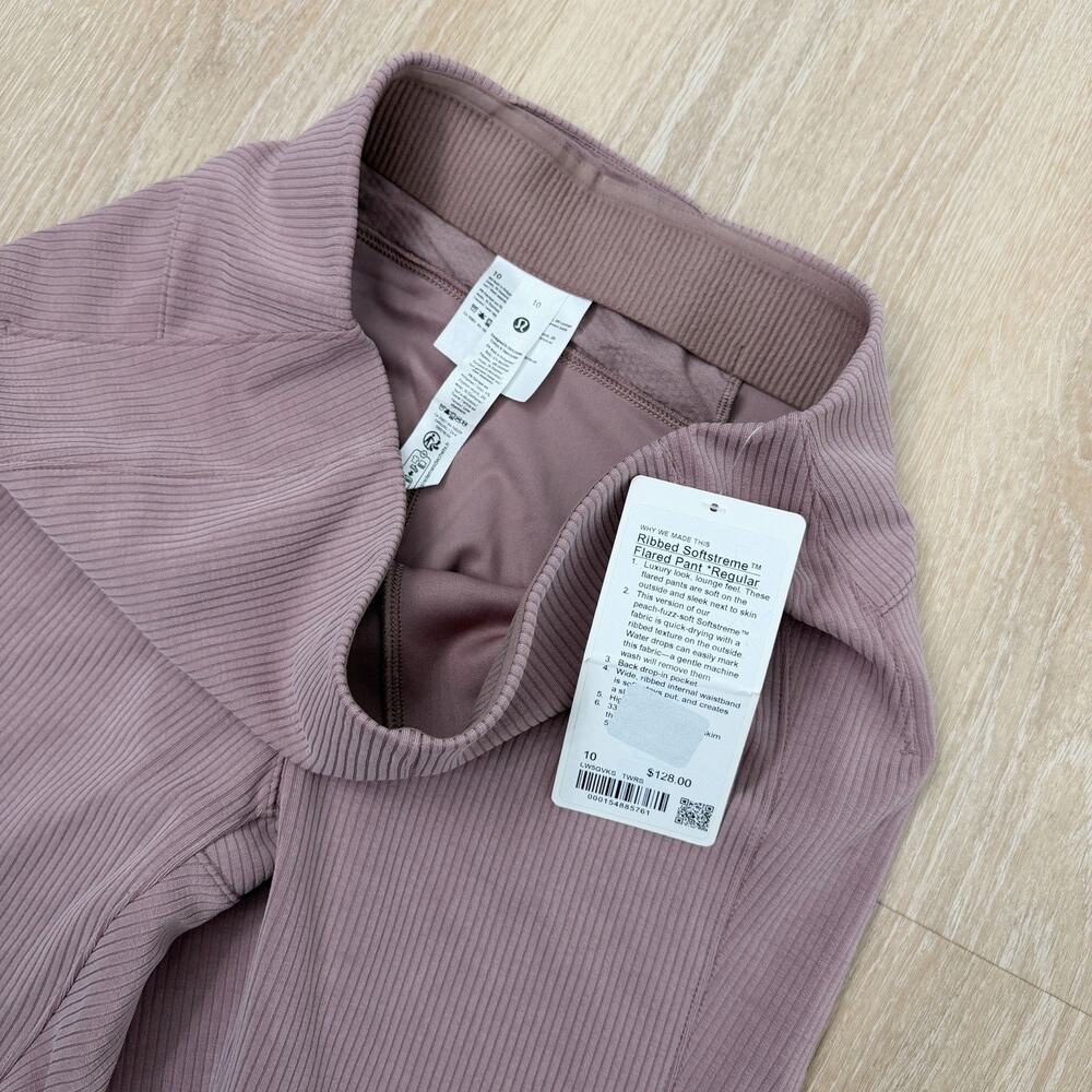 NWT! Lululemon Ribbed Softstreme Flared Pant Regular Size 10 - Picture 5 of 8